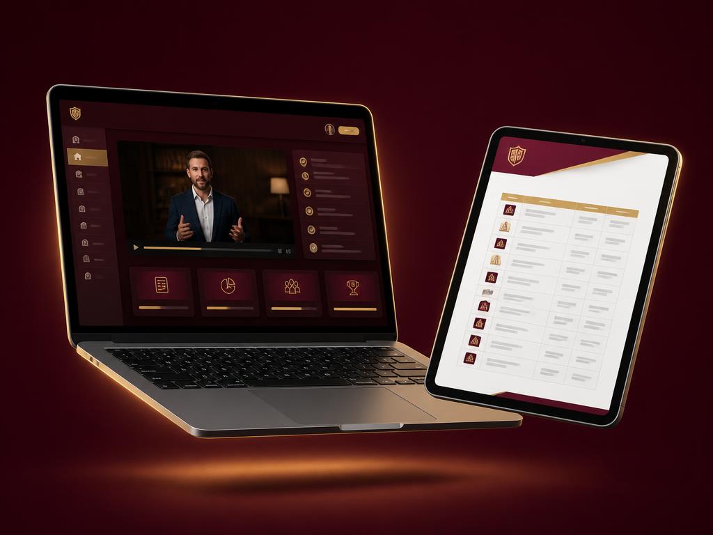 Field Inspection video training and downloadable 45 company list shown on laptop and tablet